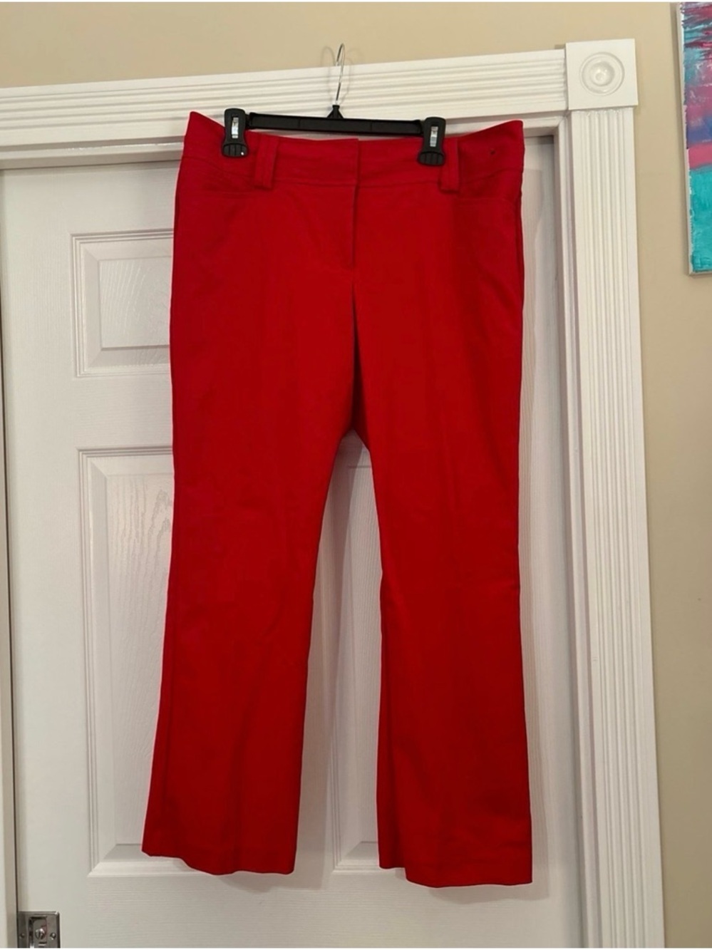 New York & Company Red Boot Cut Dress Pants